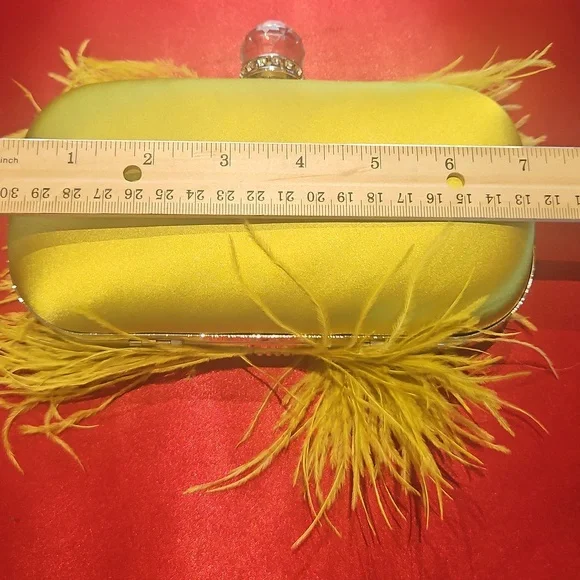Ostrich Feathered Mini Evening Bag - Picture 8 of 10